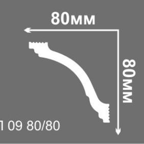 Плинтус потолочный Де-Багет П09 80/80 - 2