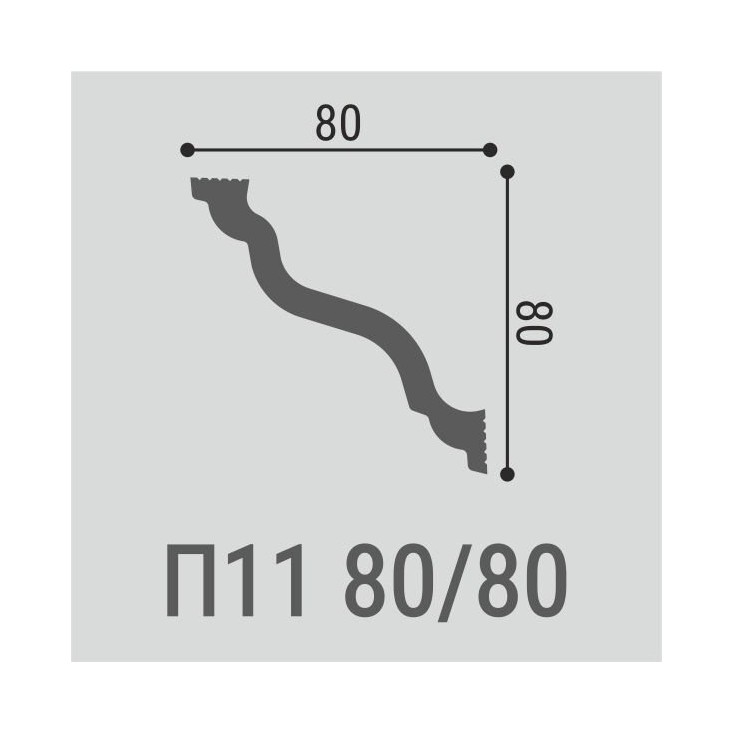 Плинтус потолочный Де-Багет П11 80/80