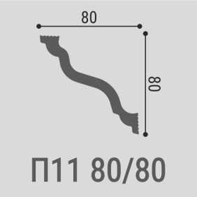 Плинтус потолочный Де-Багет П11 80/80 - 1