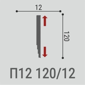 Плинтус потолочный Де-Багет П12 120/12 - 1