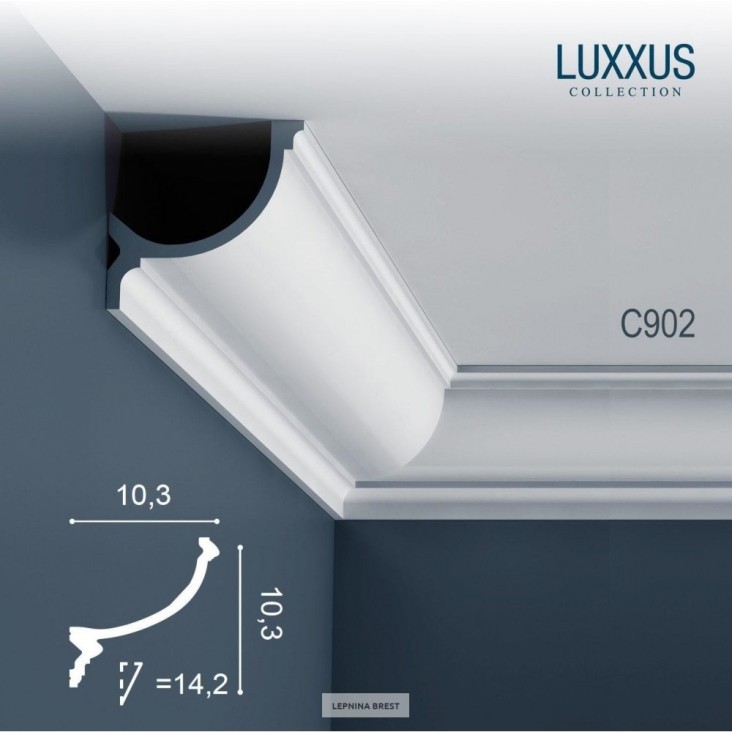 Карниз для скрытого освещения C902F гибкий Orac Decor