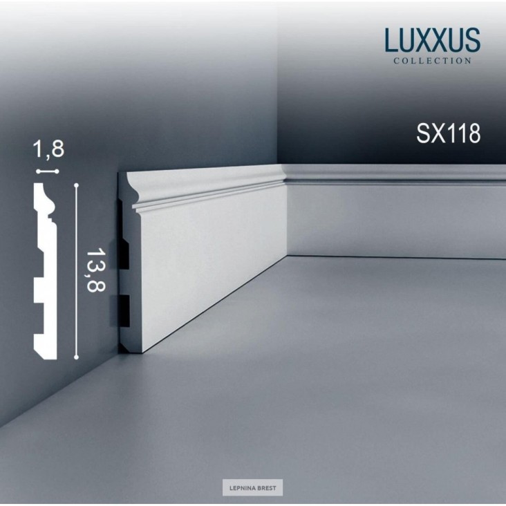 Плинтус из дюрополимера SX118F гибкий Orac Axxent
