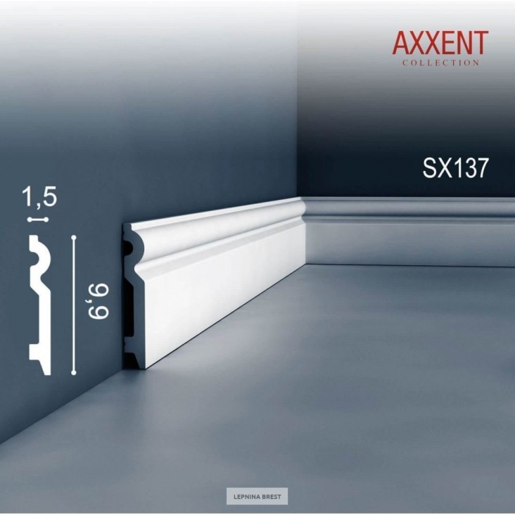 Плинтус из дюрополимера SX137F гибкий Orac Axxent