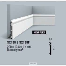 Плинтус из дюрополимера SX138F гибкий Orac Axxent - 1
