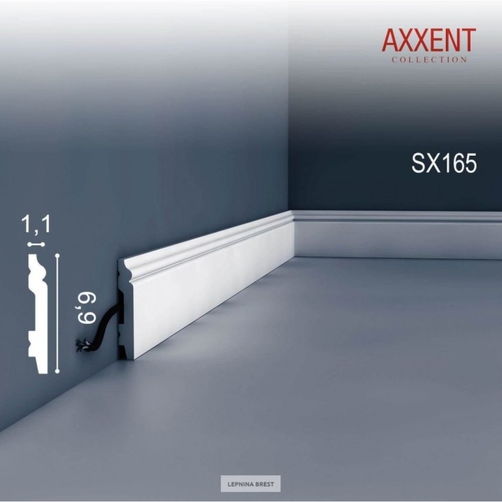 Плинтус из дюрополимера SX165F гибкий Orac Axxent