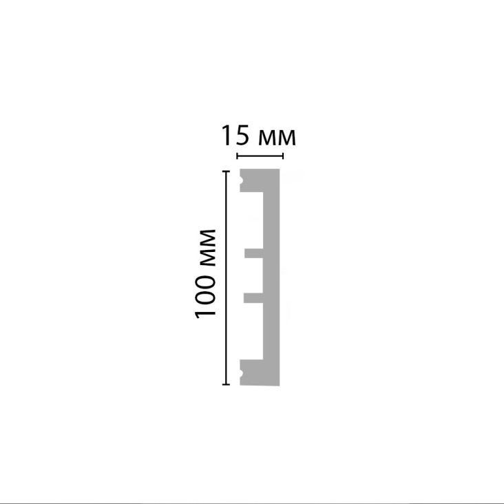 Молдинг гладкий D163 Decomaster (100*15*2000мм)