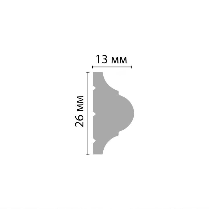 Молдинг гладкий D001-115 Decomaster (26*13*2000мм)