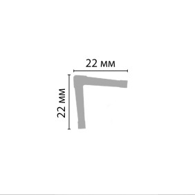 Угловой плинтус D006-115 Decomaster (22*22*2000мм) - 2