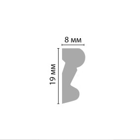 Молдинг гладкий D007-115 Decomaster (19*8*2000мм) - 2