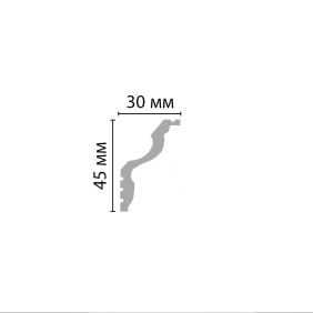 Плинтус потолочный гладкий D148-115 Decomaster (45*30*2000мм) - 2