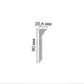 Молдинг гладкий D226 -115 Decomaster (90*20*2000мм) - 2