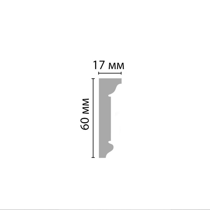 Молдинг гладкий D228-115 Decomaster (60*17*2000мм)