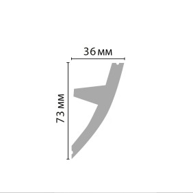 Плинтус потолочный под подсветку D502-115 Decomaster (73*36*2000мм) - 1