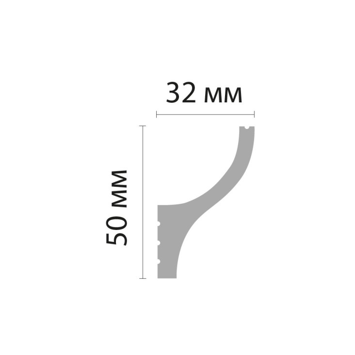 Плинтус потолочный под подсветку D506-115 Decomaster (73*40*200мм)