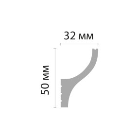 Плинтус потолочный под подсветку D506-115 Decomaster (73*40*200мм) - 1