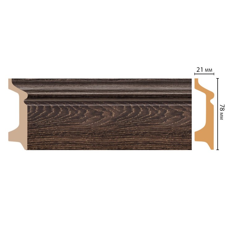 Плинтус напольный D122-81 Decomaster (78*21*2400мм)