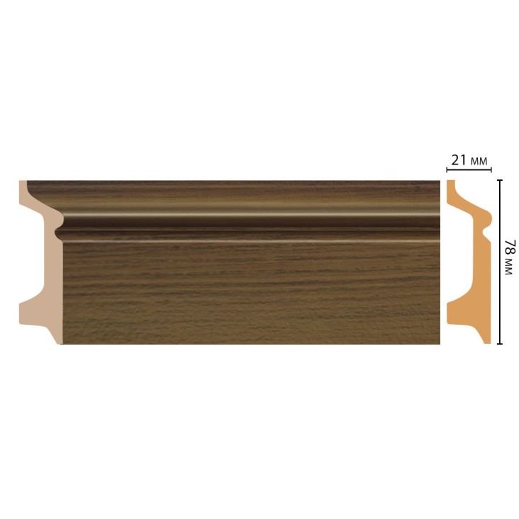 Плинтус напольный D122-88 Decomaster (78*21*2400мм)