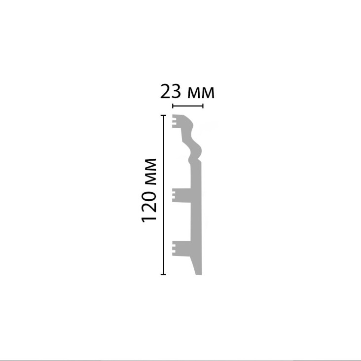 Плинтус напольный D233-16 Decomaster (120*23*2400мм)
