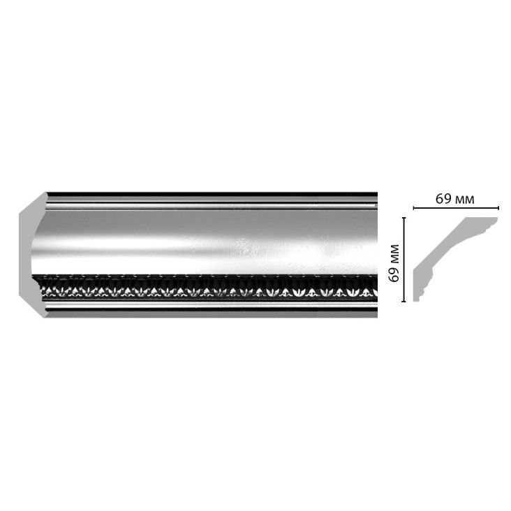 Плинтус потолочный 100C-63 Decomaster (69*69*2400мм)