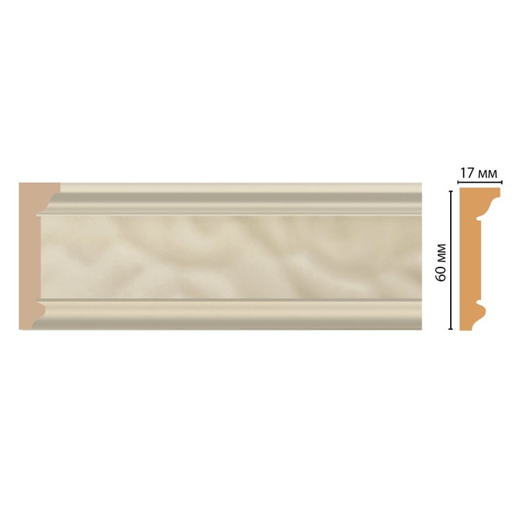 Плинтус потолочный D216-61 Decomaster (60*17*2400мм)