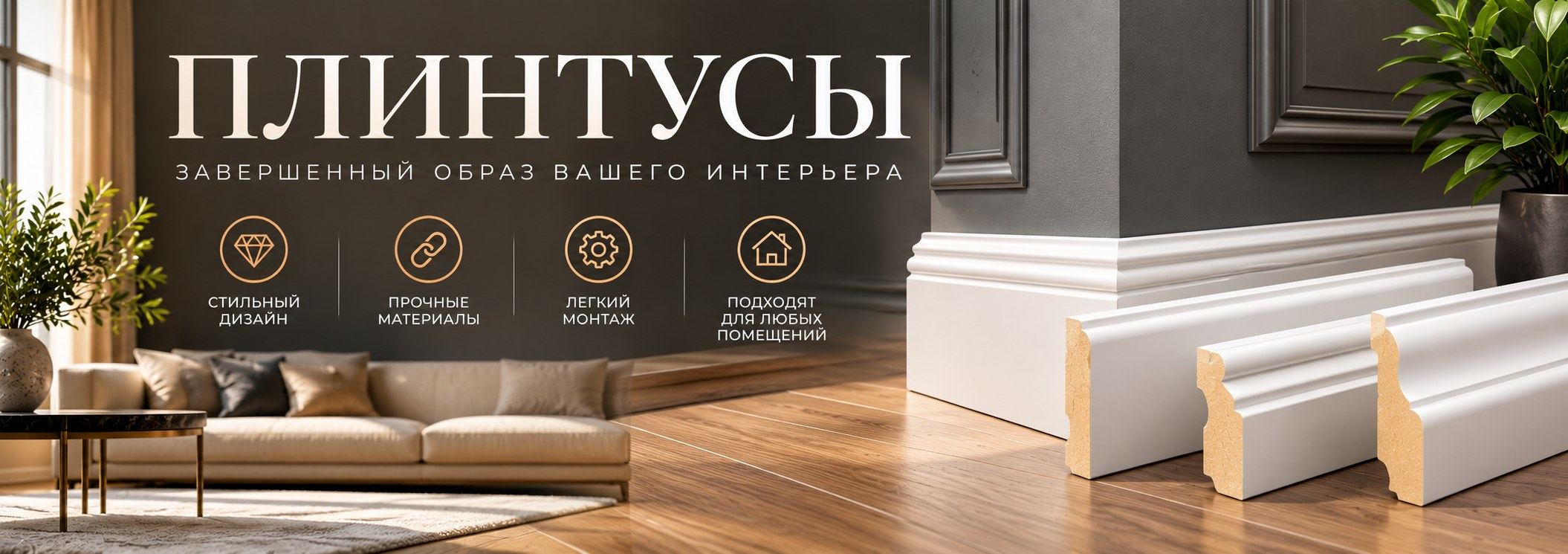 Плинтусы — завершённый образ вашего интерьера
